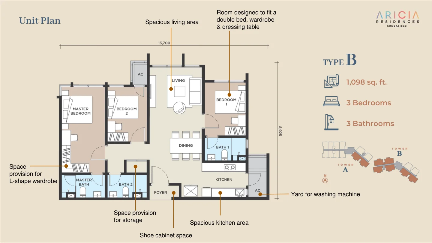Aricia Residences floor plan 3