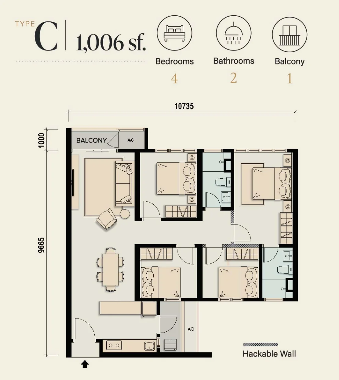 M Aspira floor plan 3