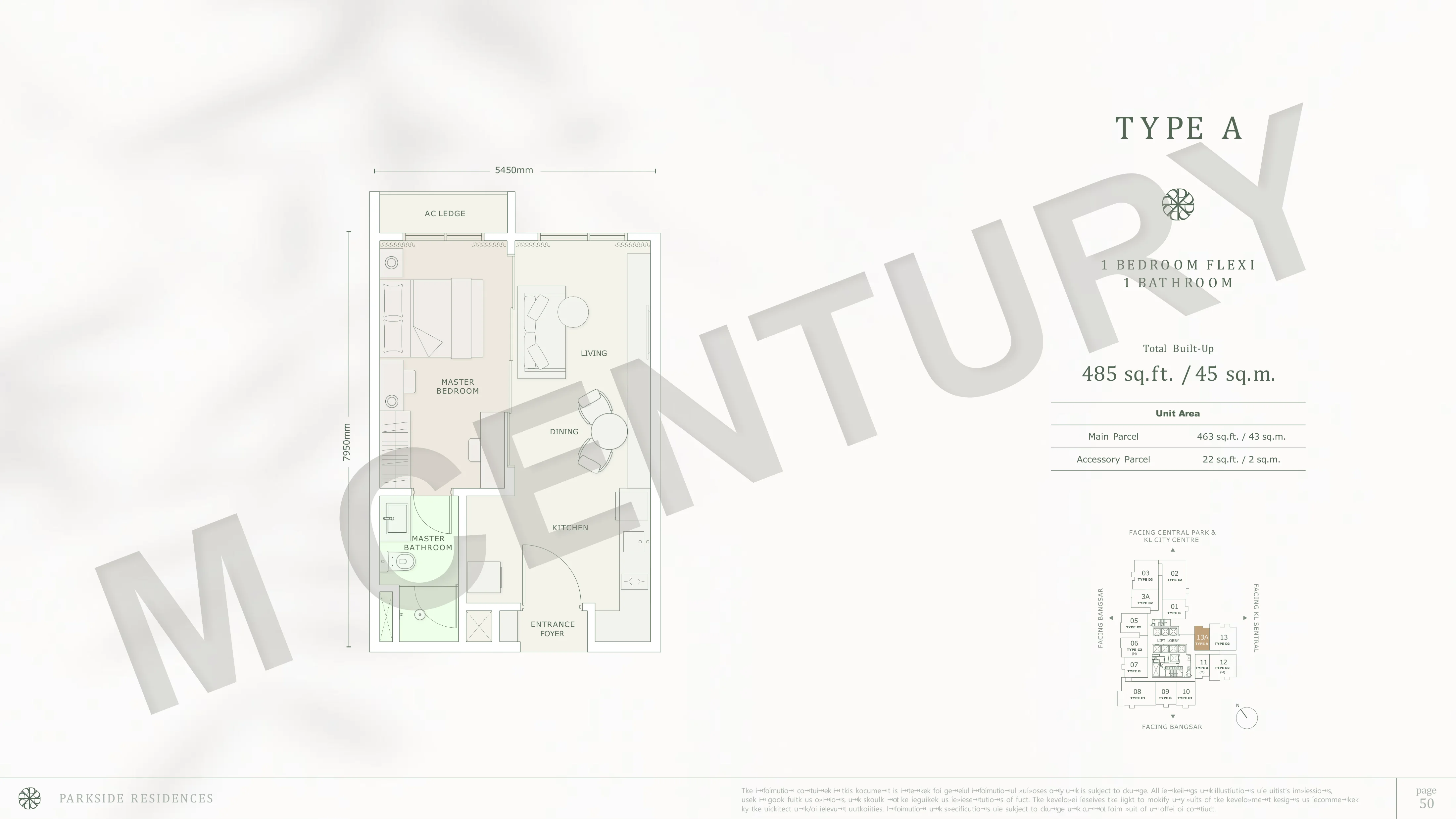 Parkside Residences floor plan 1