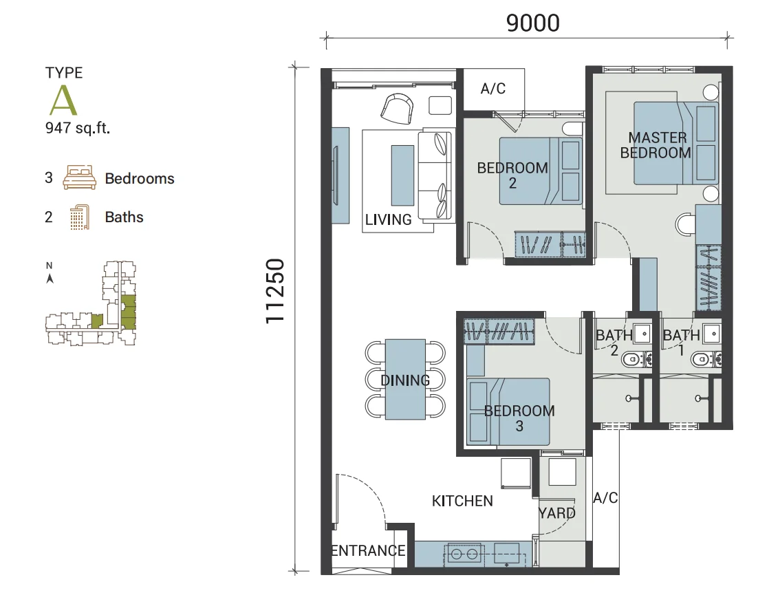Veridian Residence floor plan 1