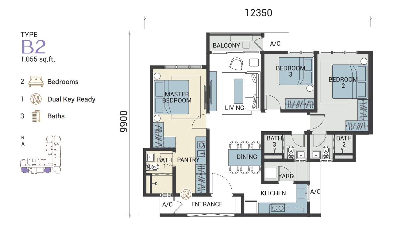 Veridian Residence floor plan 3